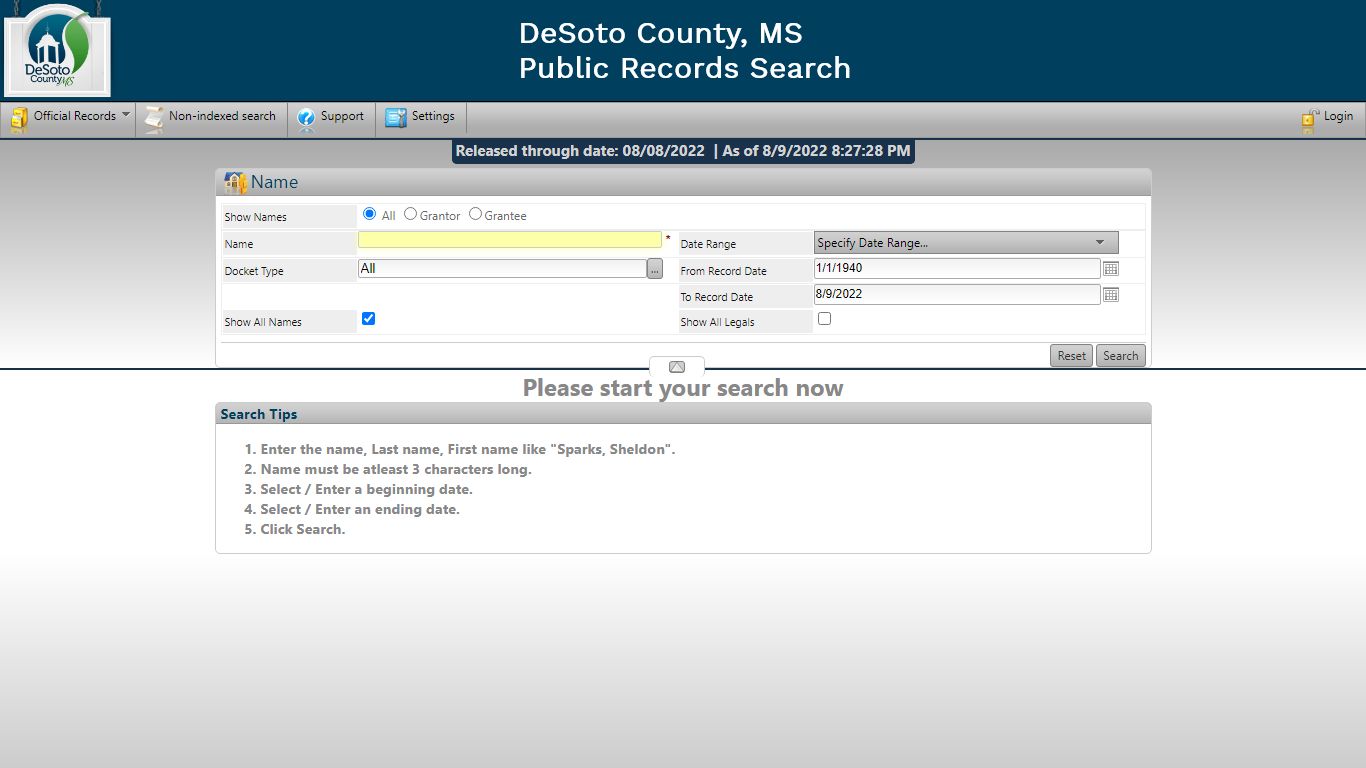 DeSoto County Public Records Search